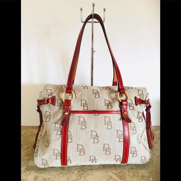 DOONEY AND BOURKE CANVAS/a JACQUARD LARGE SATCHEL - Picture 2 of 9